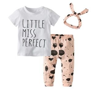 🔥Baby Girls 3pc Pants Set